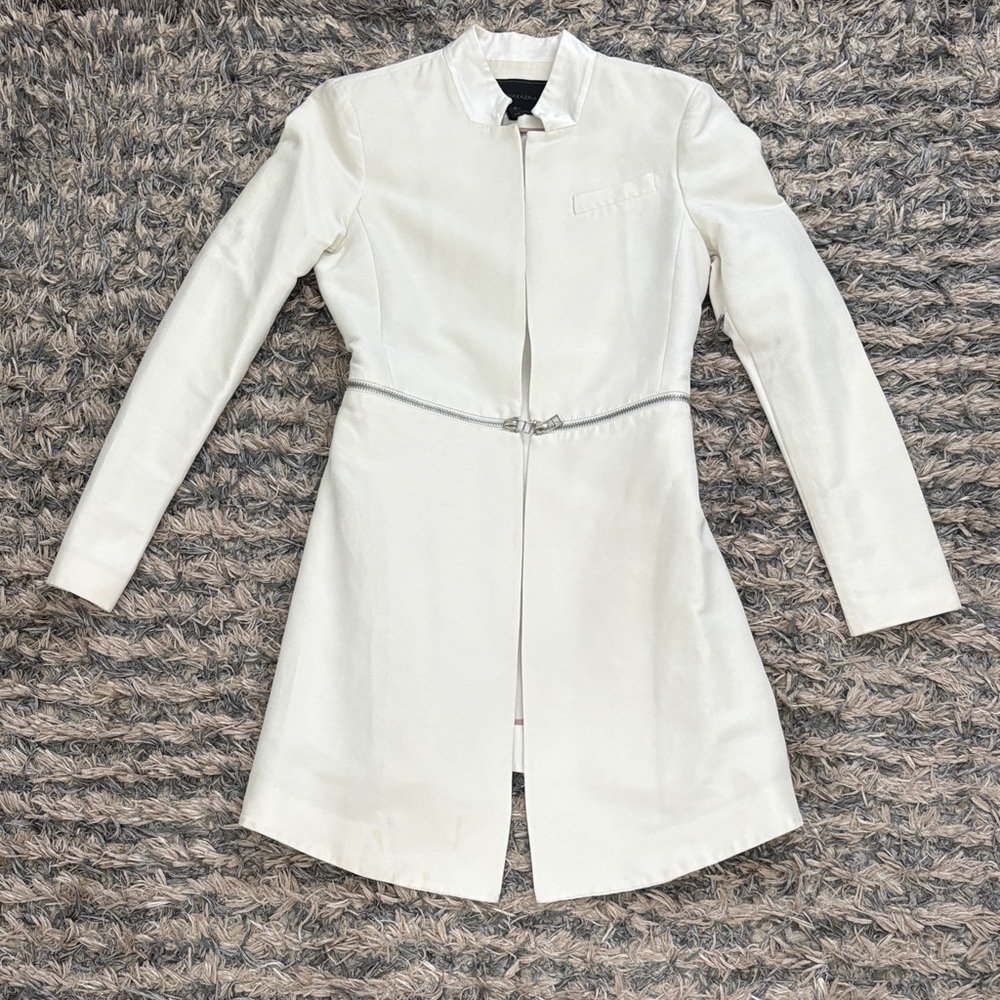 BCBGMAXAZRIA White Women's Arelia A Line Coat, Size XXS - Picture 7 of 12